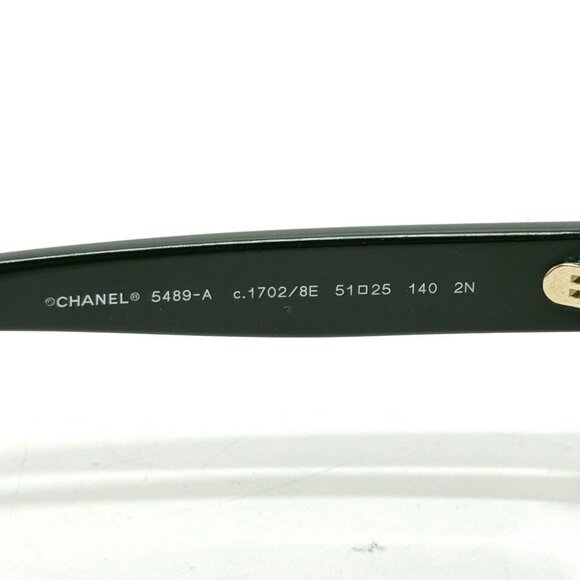 CHANEL 5489-A CC Mark Round Shape Eyewear sunglasses Plastic Green - Picture 5 of 12